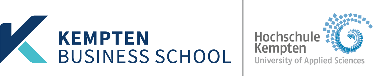 Blaues Logo der Kempten Business School